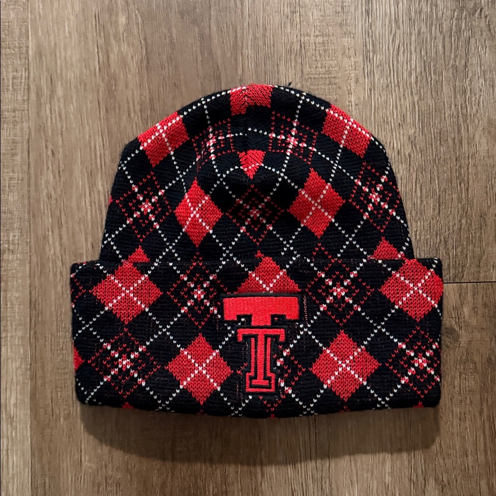 Texas Tech Plaid Beanie